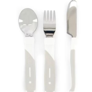 Set de Cubiertos de Metal Twistshake 12+m Blanco Gris