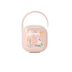 Porta Chupones SUAVINEX Clásico Rosa Con ASA FLEXIBLE